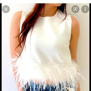 NWT La Ross Feather top